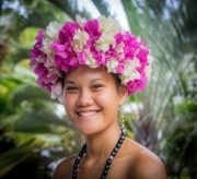 Nigel James Yacht Charter | Polynesian girl's floral head dress