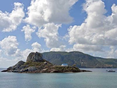 Small island of Kastri off the coast of Kos in the Dodecanese