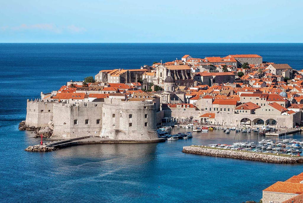 The beautiful Croatian medieval walled town of Dubrovnik