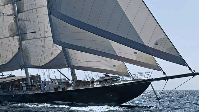 The crewed sailing yacht Regina